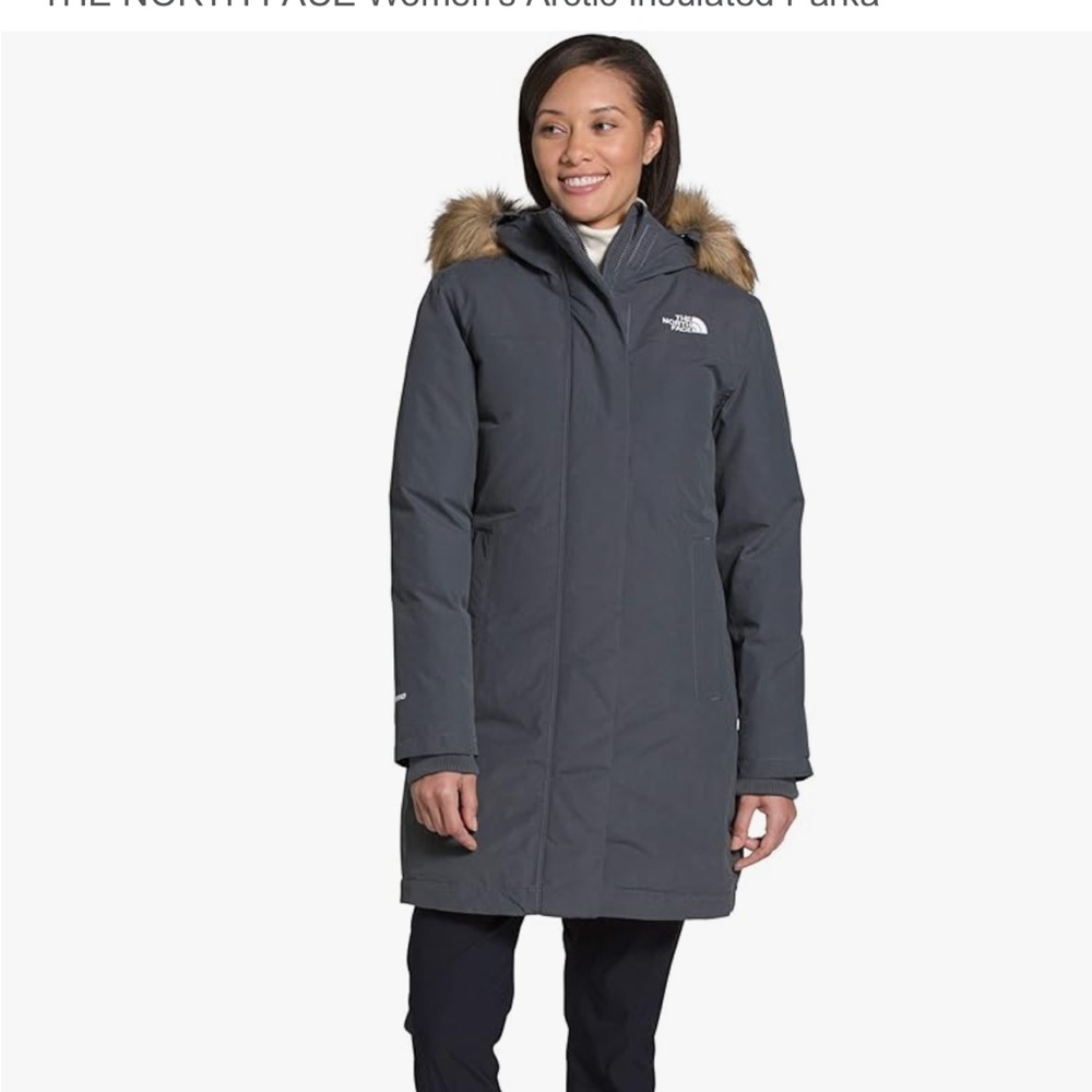 North Face Women's Arctic Down Parka Gray, Small